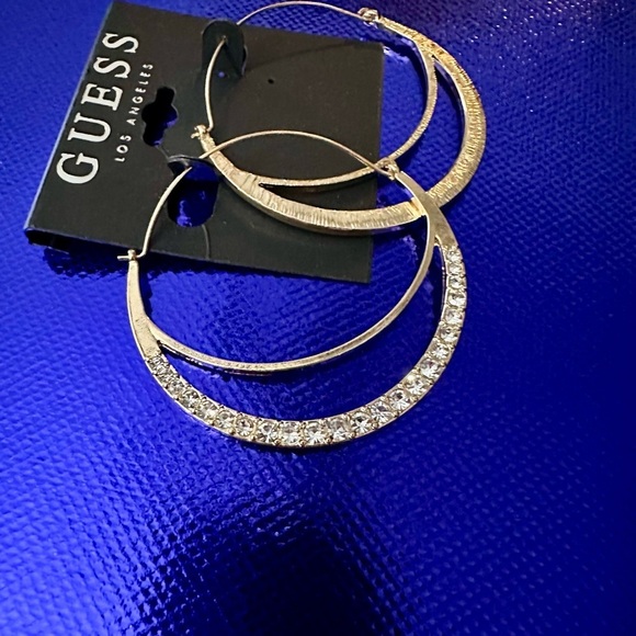 Guess Gold Crystal Embellished Earrings - Picture 6 of 6